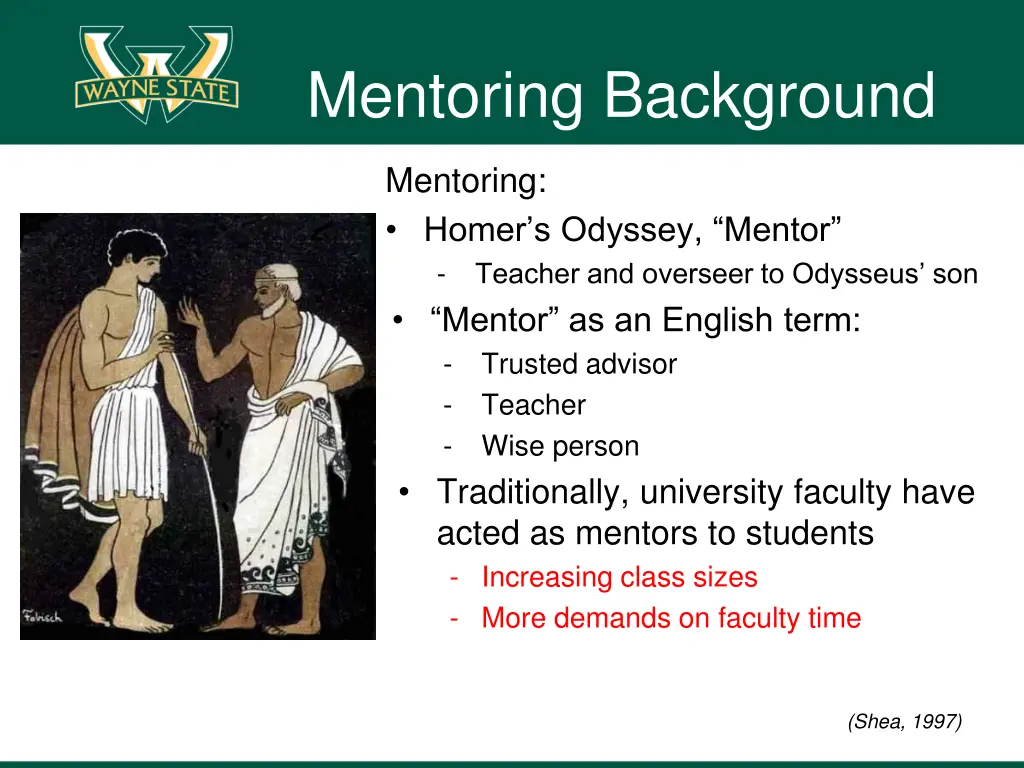 mentoring background