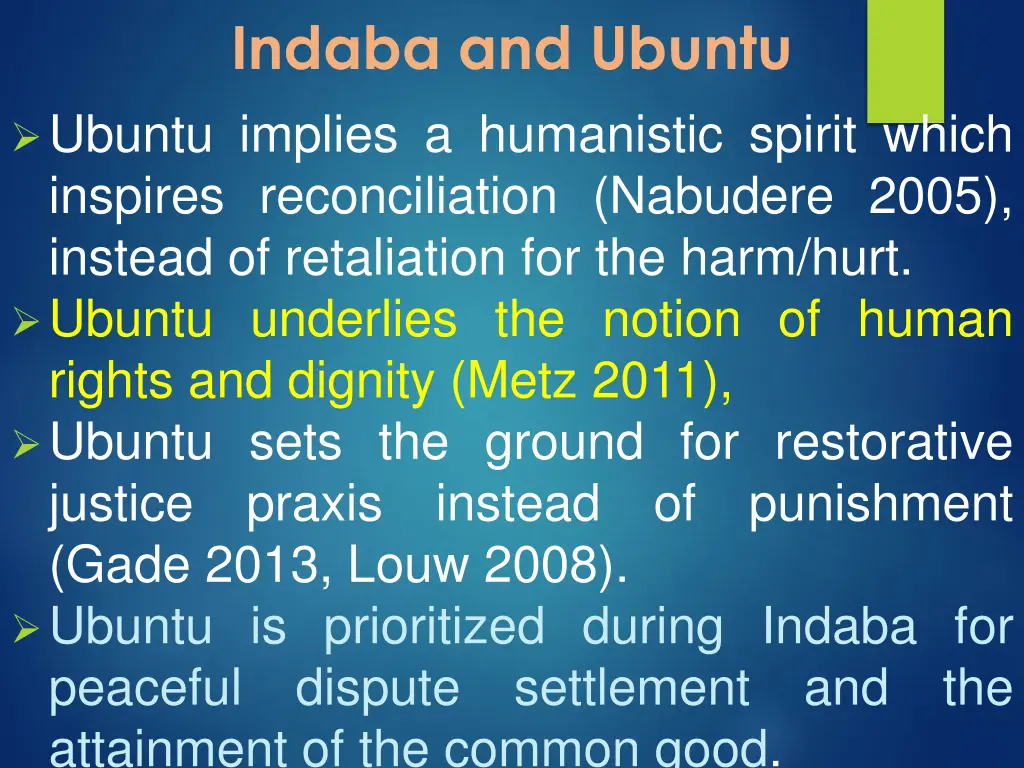 indaba and ubuntu