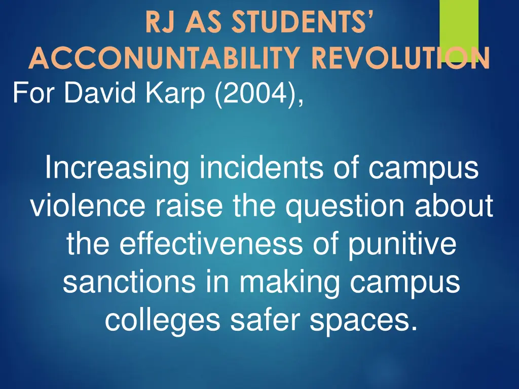 rj as students acconuntability revolution