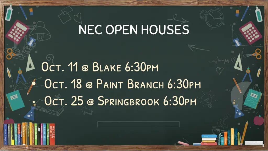 nec open houses