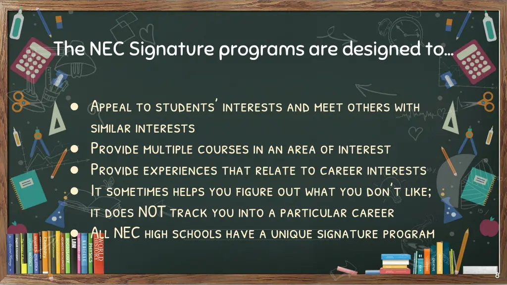 the nec signature programs are designed to