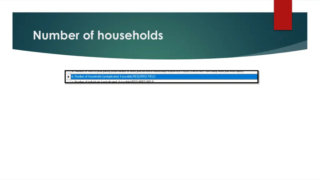 number of households