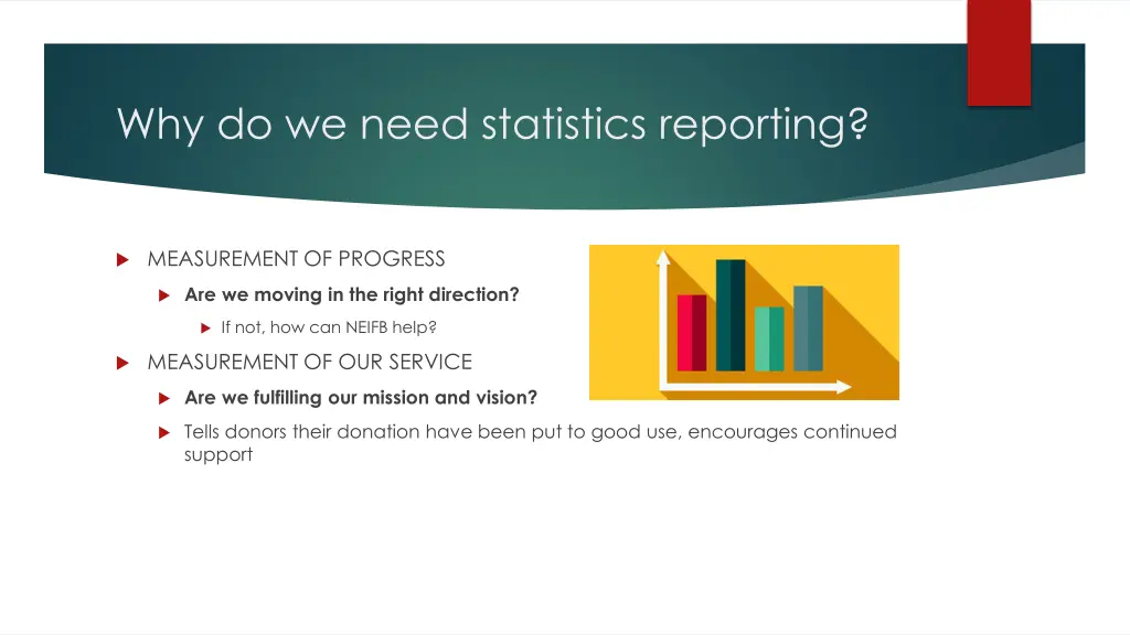 why do we need statistics reporting