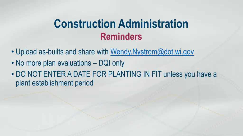 construction administration reminders