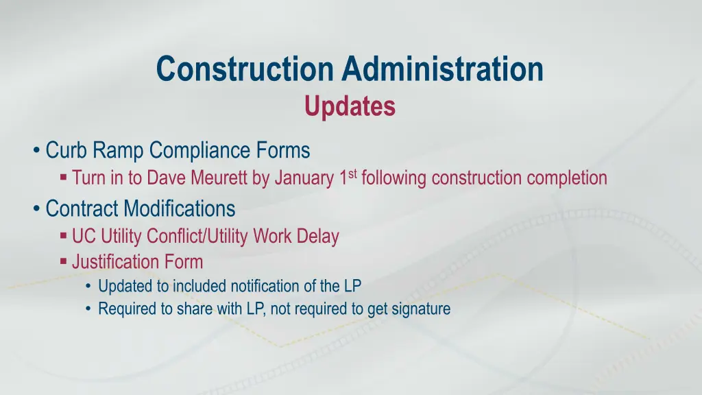 construction administration updates