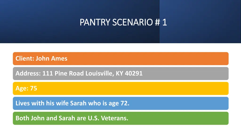 pantry scenario 1 pantry scenario 1