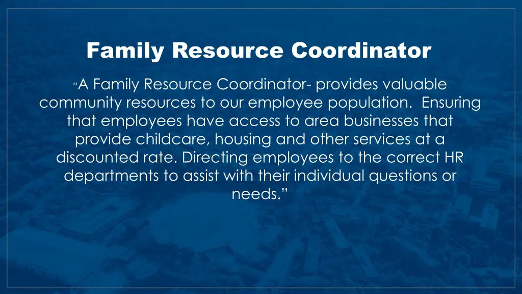 family resource coordinator