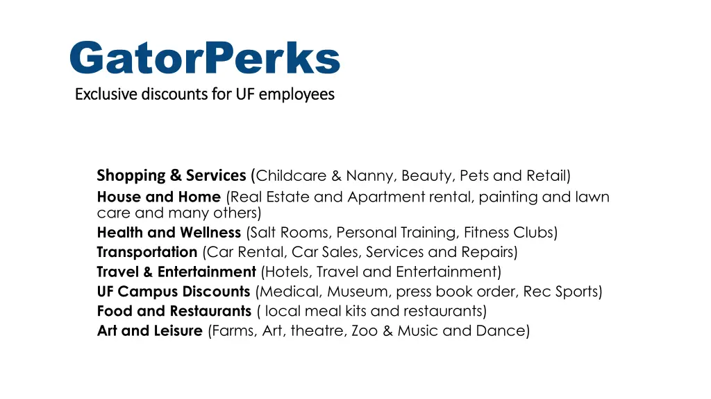 gatorperks exclusive discounts for uf employees