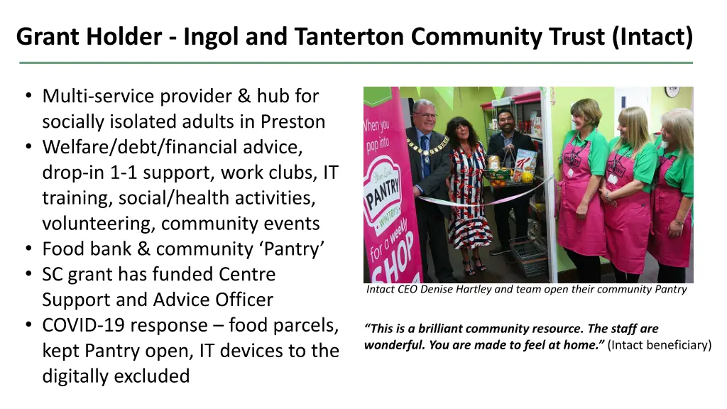 grant holder ingol and tanterton community trust