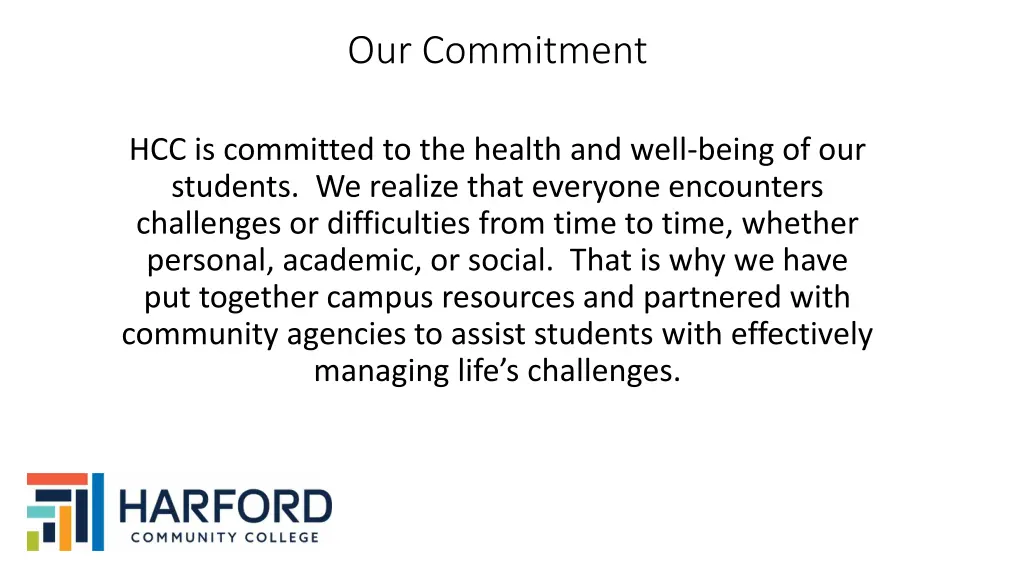 our commitment