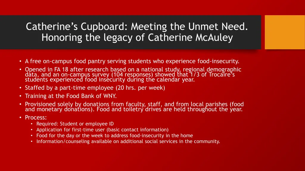 catherine s cupboard meeting the unmet need