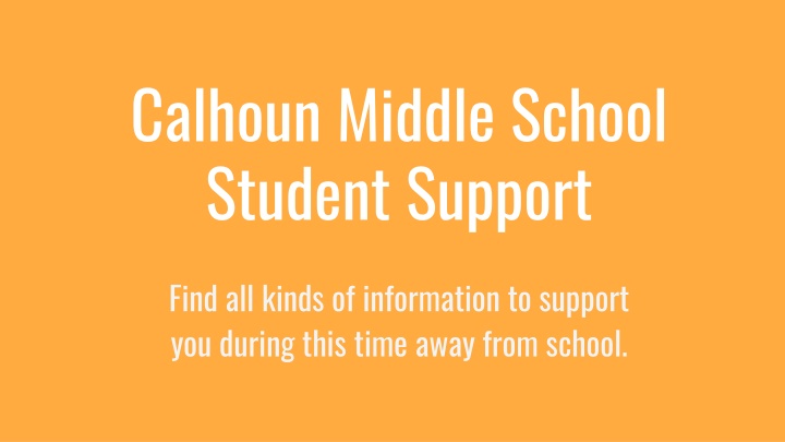 calhoun middle school student support