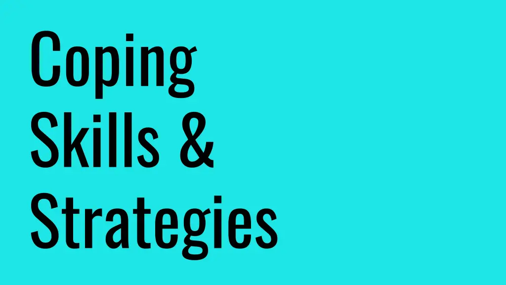 coping skills strategies