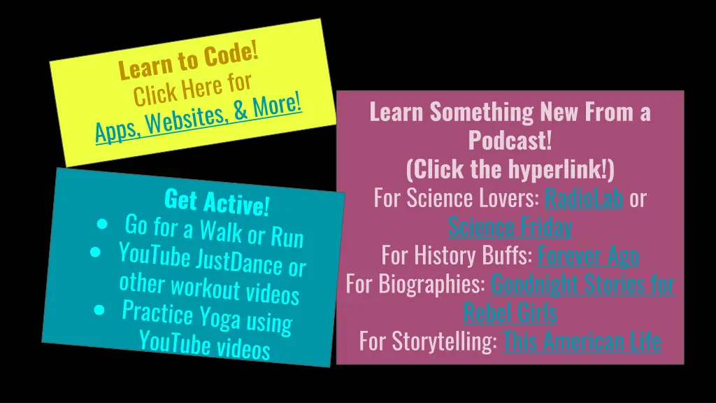 learn something new from a podcast click