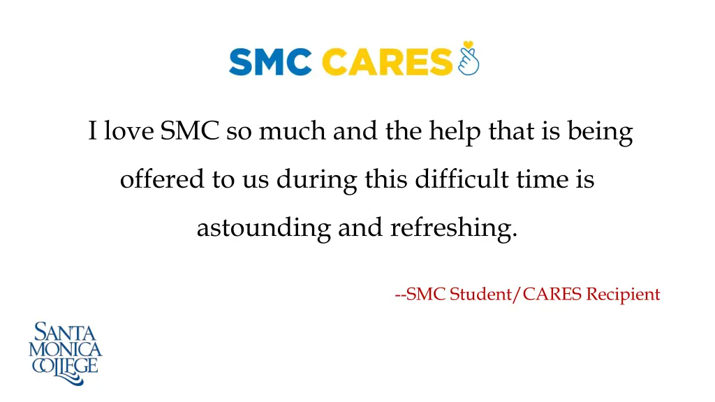 i love smc so much and the help that is being