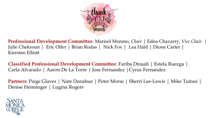 professional development committee marisol moreno