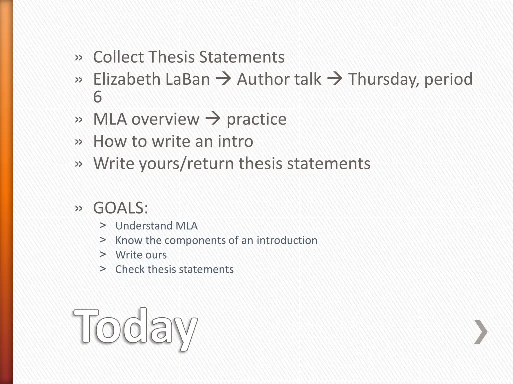 collect thesis statements elizabeth laban author