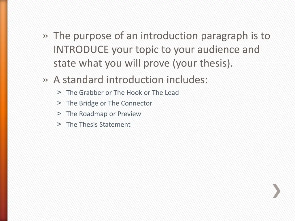 the purpose of an introduction paragraph