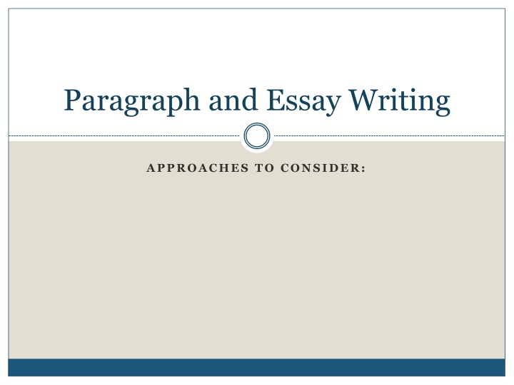 paragraph and essay writing