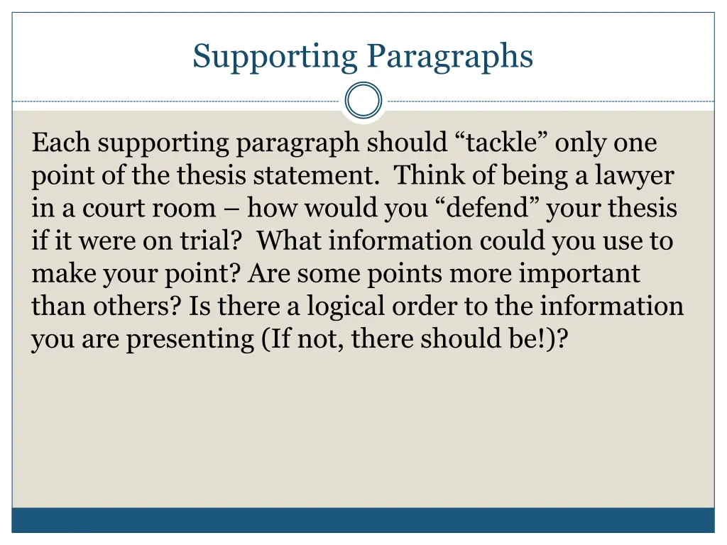 supporting paragraphs