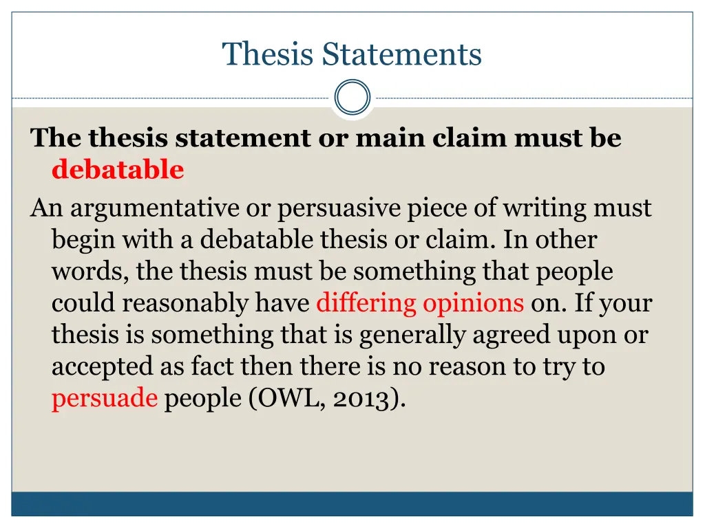 thesis statements