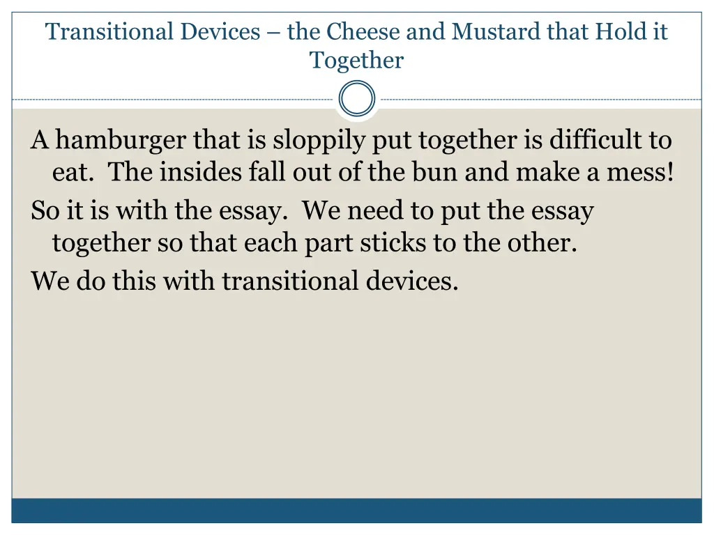 transitional devices the cheese and mustard that