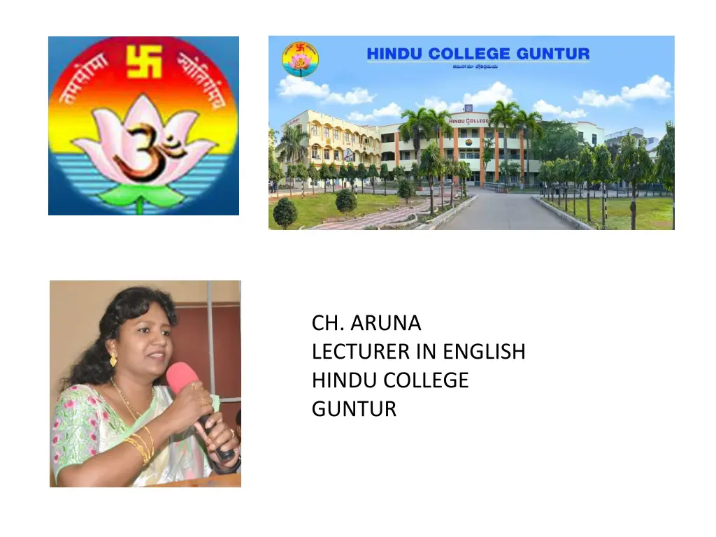 ch aruna lecturer in english hindu college guntur