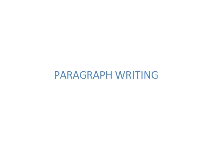 paragraph writing