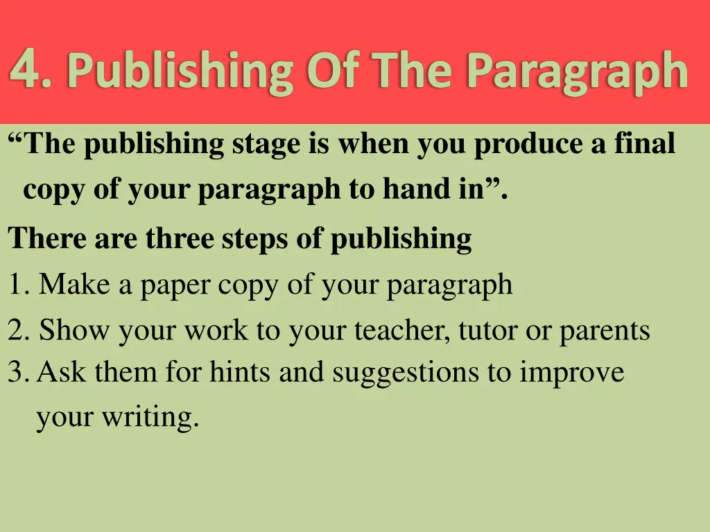 the publishing stage is when you produce a final