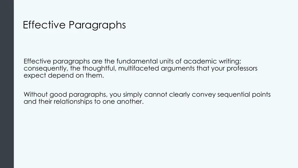 effective paragraphs