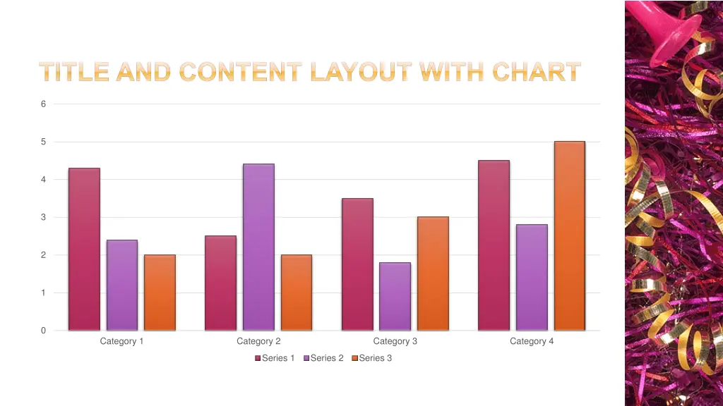 title and content layout with chart