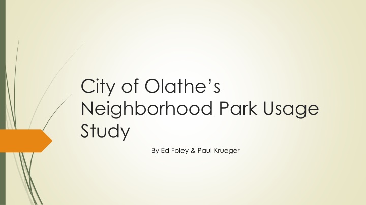 city of olathe s neighborhood park usage study