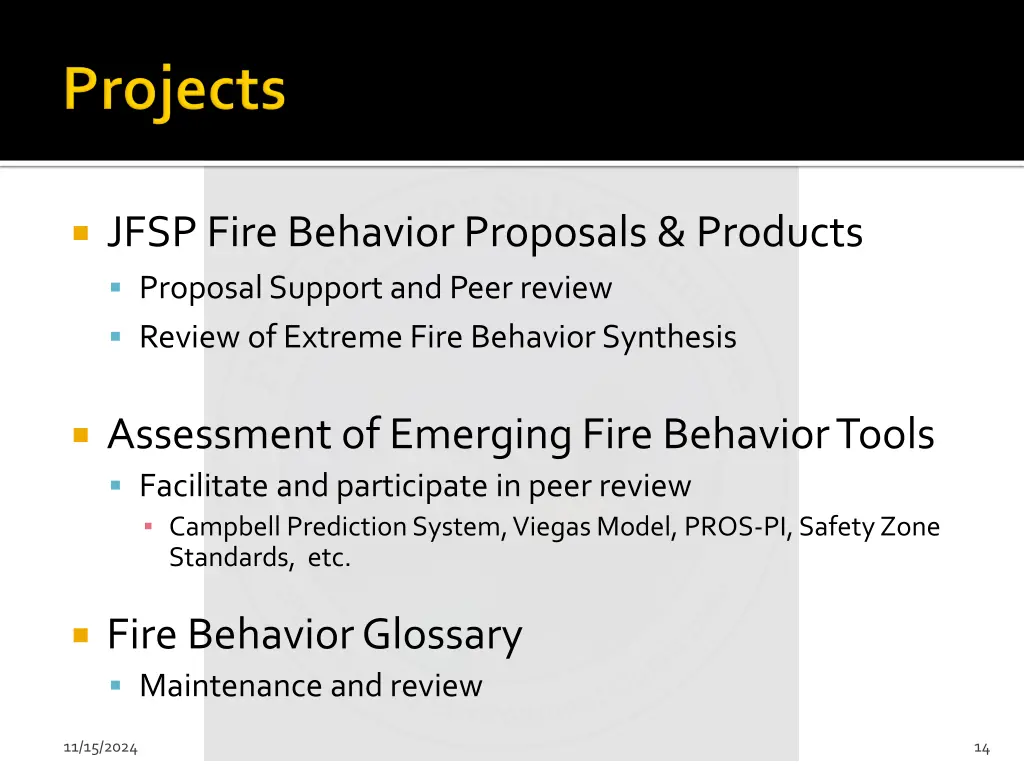 jfsp fire behavior proposals products proposal