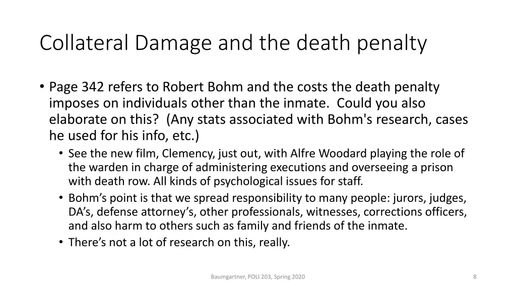 collateral damage and the death penalty