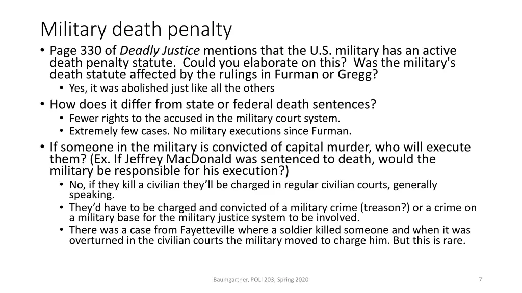 military death penalty page 330 of deadly justice