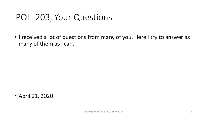 poli 203 your questions