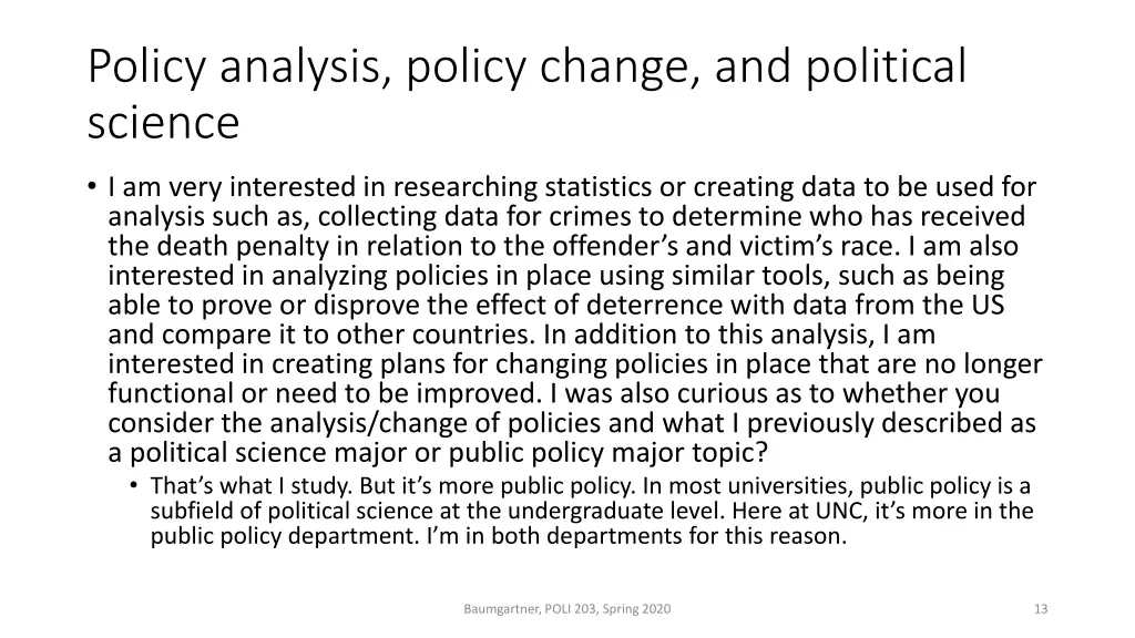 policy analysis policy change and political