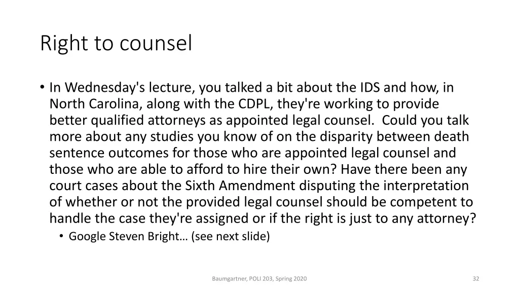 right to counsel