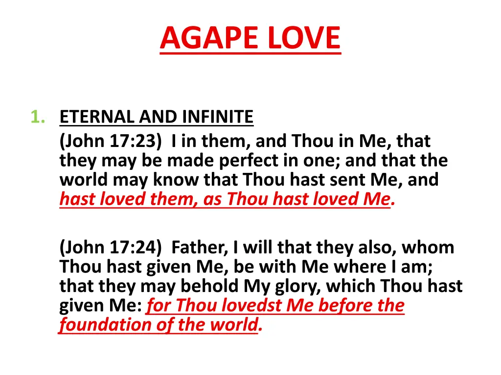 agape love 1