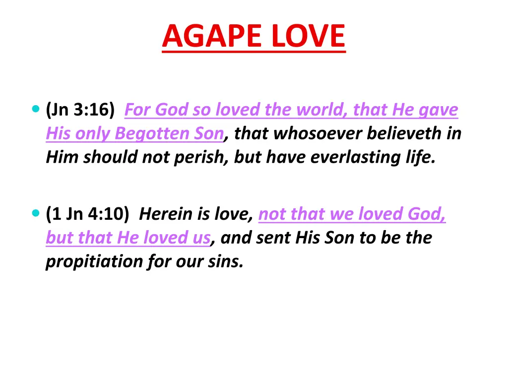 agape love