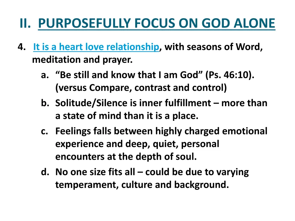 ii purposefully focus on god alone 3