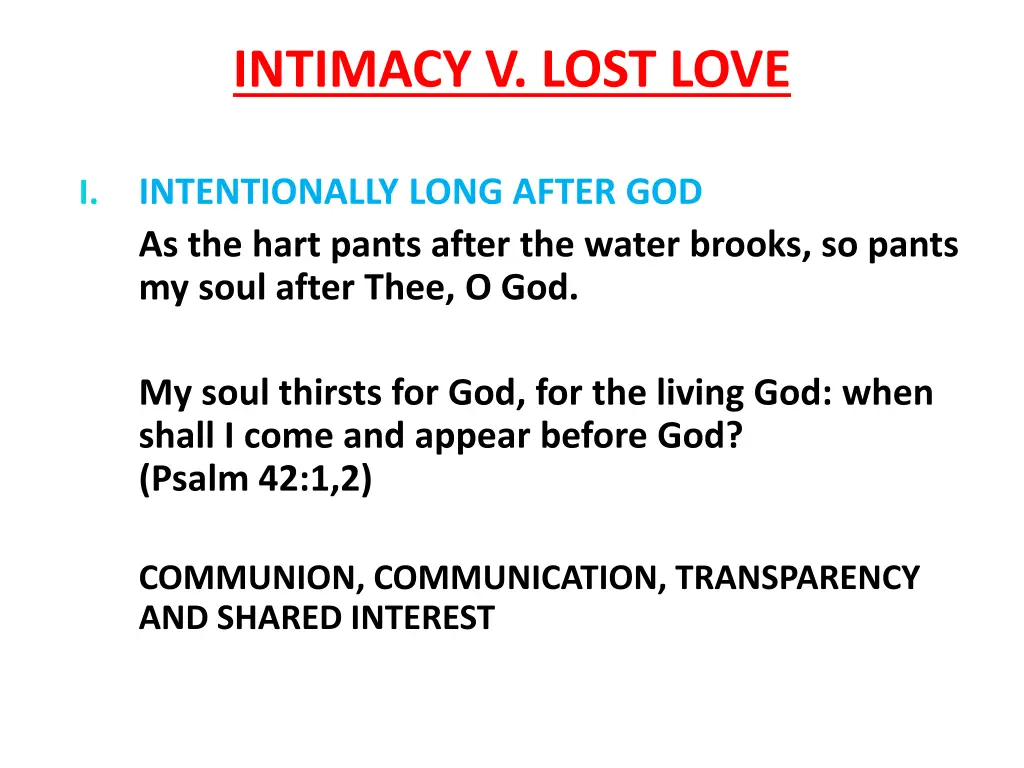 intimacy v lost love 1