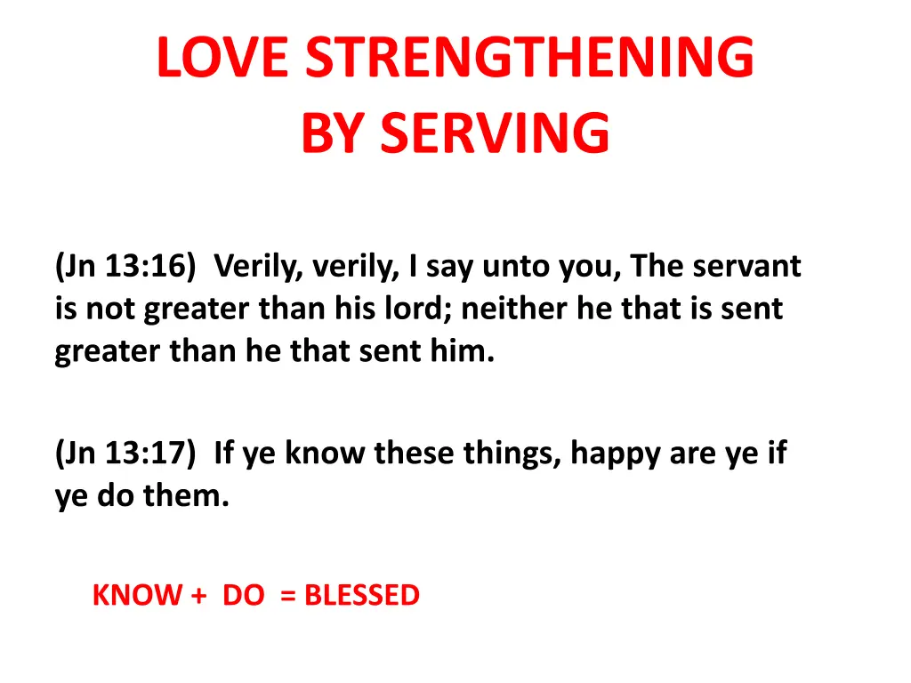 love strengthening by serving 2