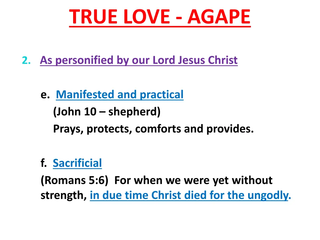 true love agape 5