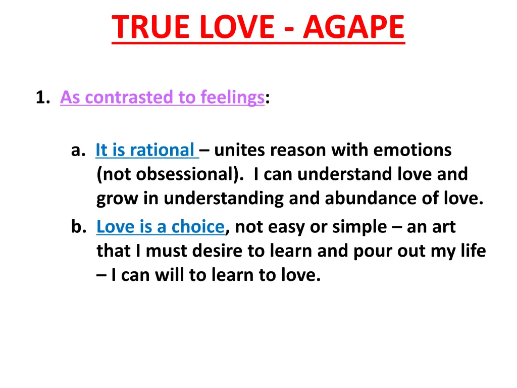 true love agape