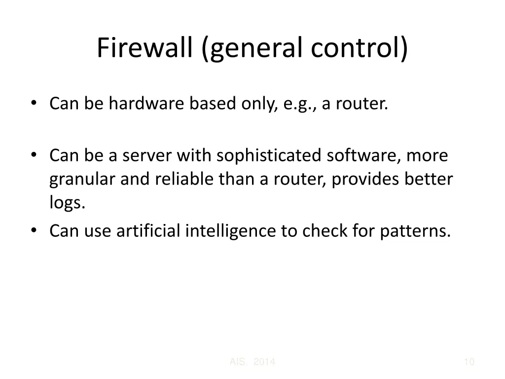 firewall general control