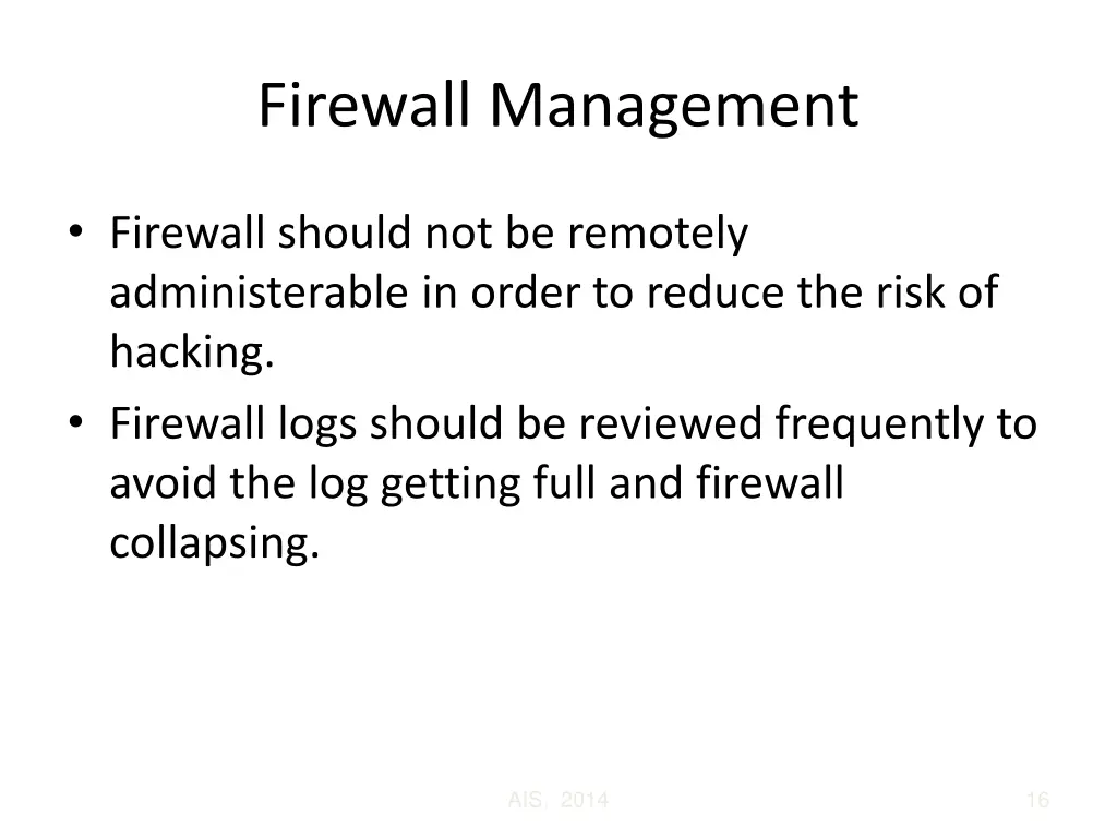 firewall management