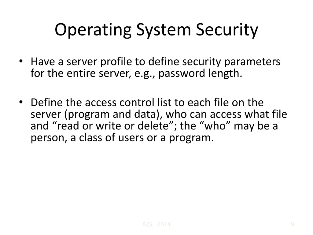 operating system security 1