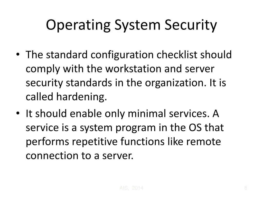 operating system security