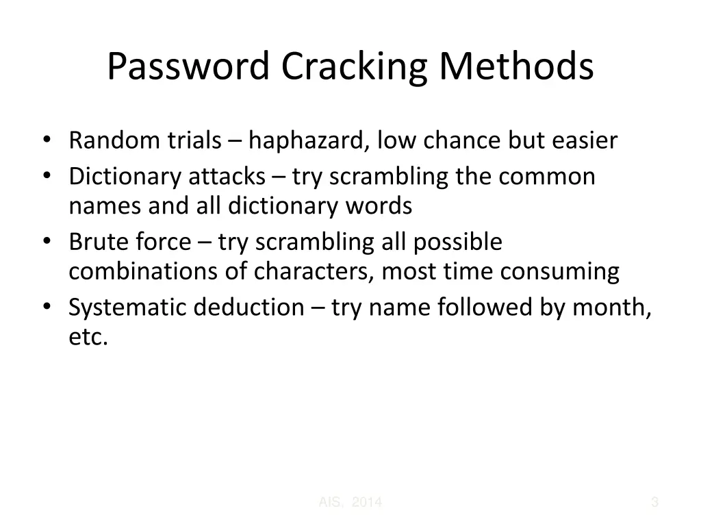 password cracking methods